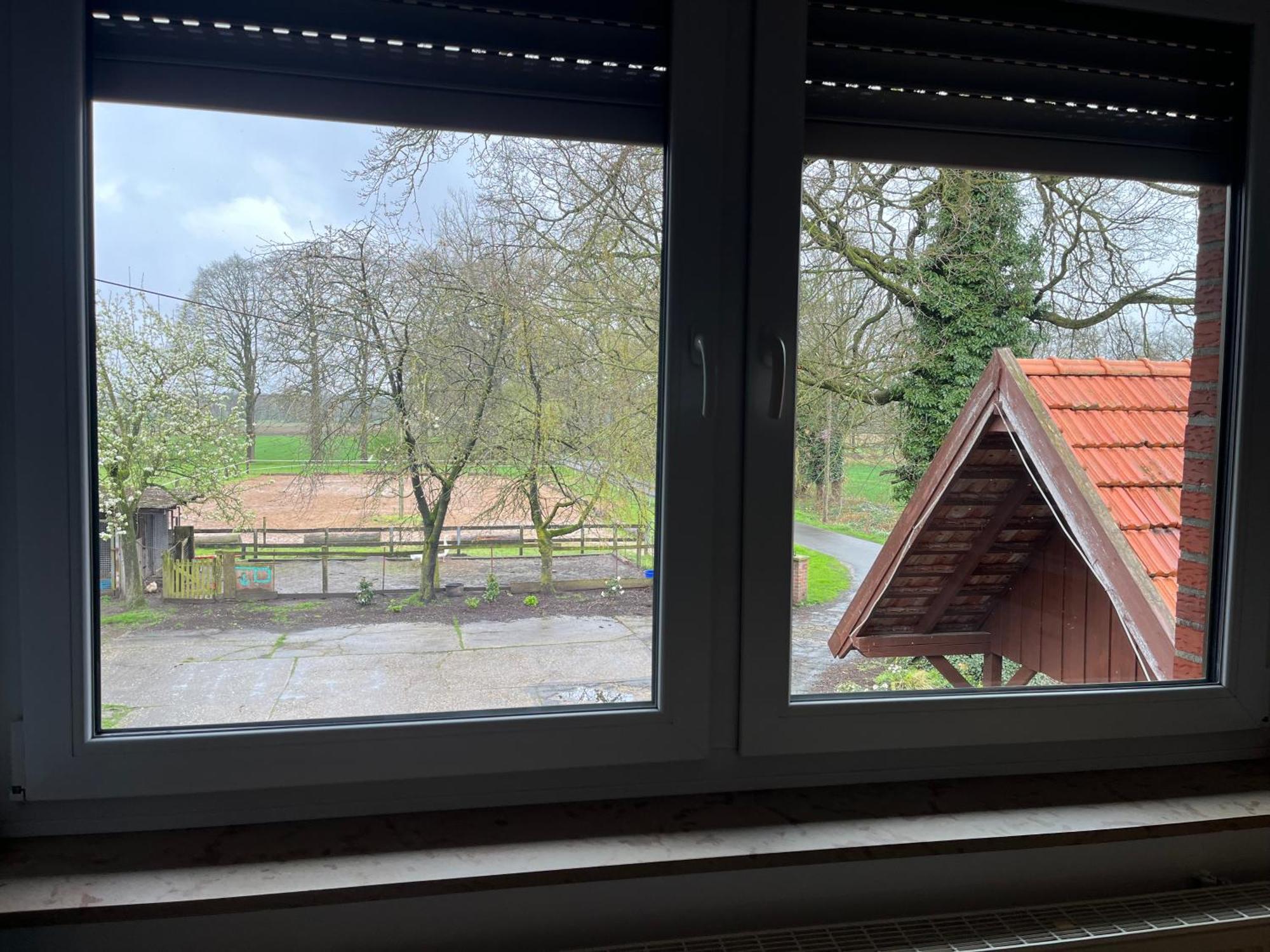 Wunderschoene Ferienwohnung Mit Balkon Auf Dem Bauernhof Greven Esterno foto